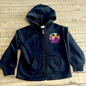Roxy black zip up hoodie size small (7)